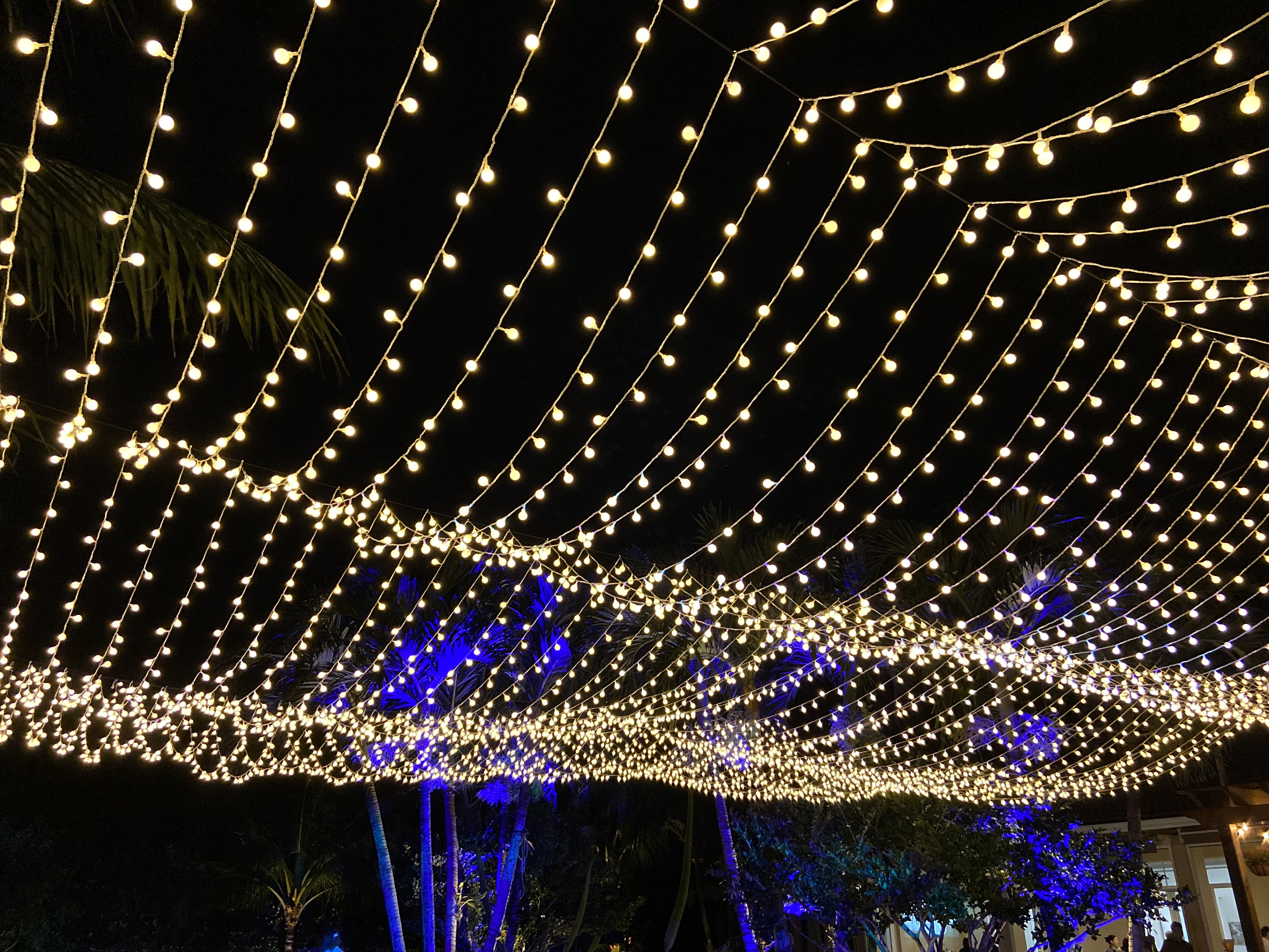 LED string lights, birthday celebration, private residence, Cooper City, FL