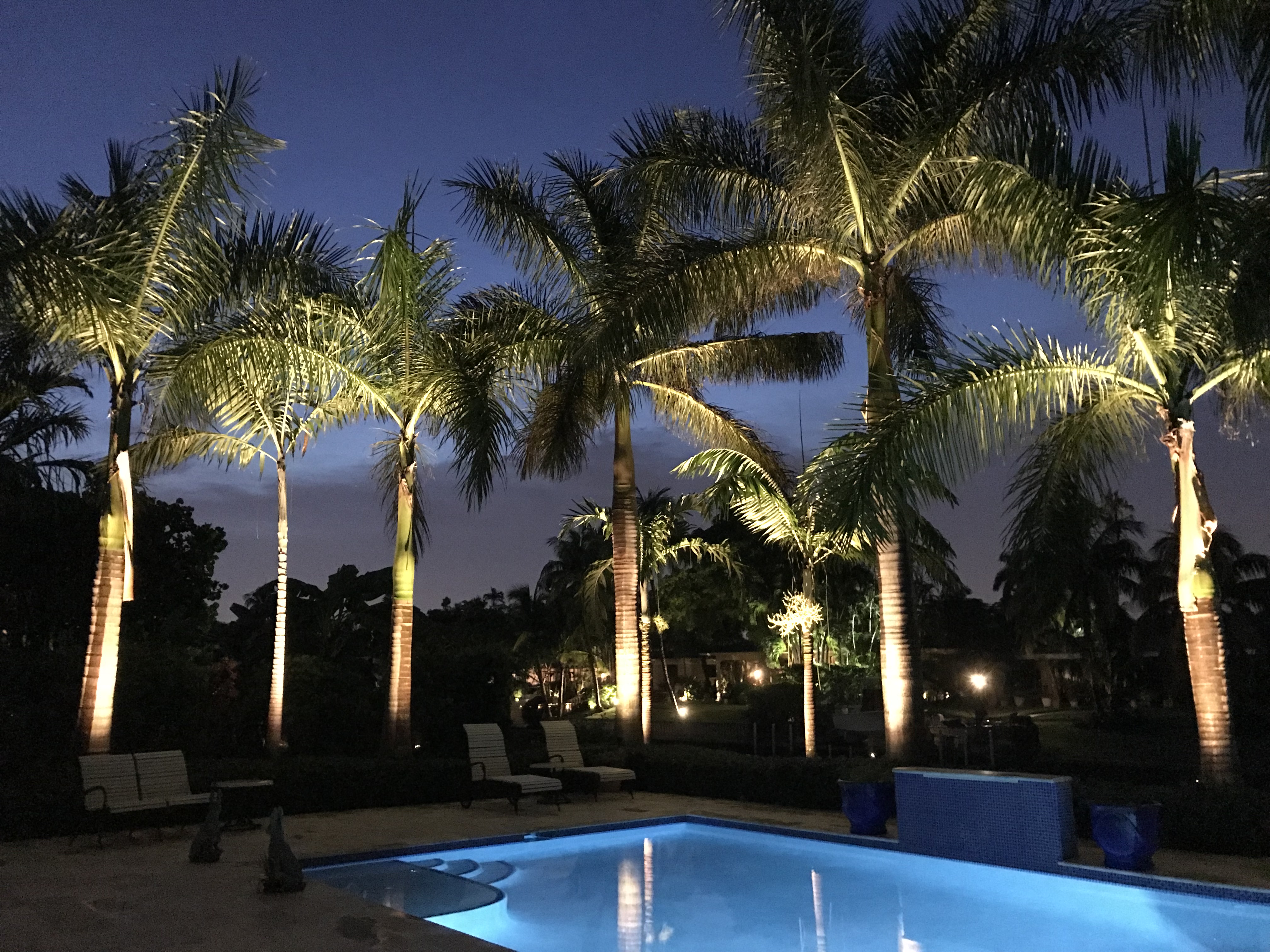 Lighting, landscape, private residence, Bay Point, FL