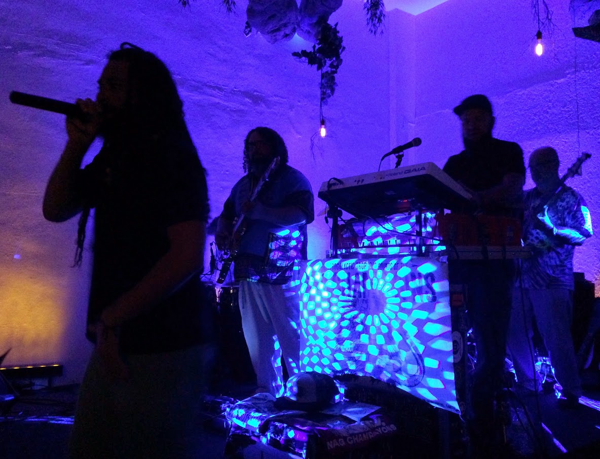 Lighting, stage-concert, tropidelic music, 'N A G   CH A M P A Y O N S', Mystic Waters Kava Bar, Hollywood, FL