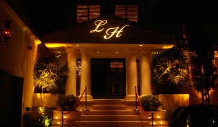 Lighting, wedding, monogram-gobo, private residence, Miami Beach, FL