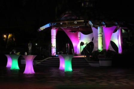 Lighting, LED-wireless, Caribe Arts Fest, Riverfront, Ft Lauderdale, FL